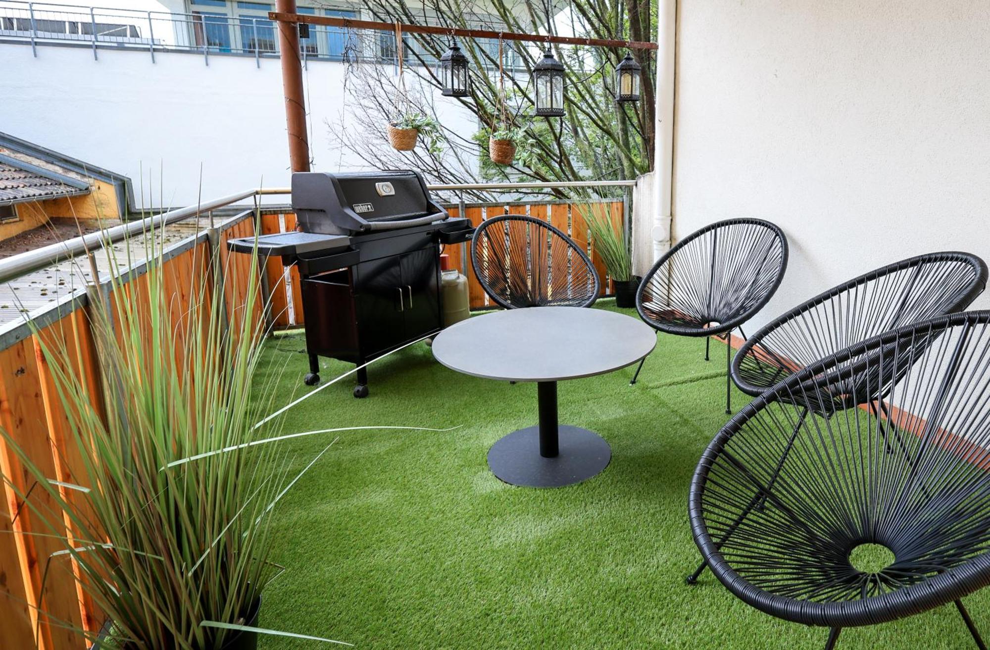 3 Zimmer Naehe Von Europapark Garage Balkon Grill Offenburg Eksteriør billede